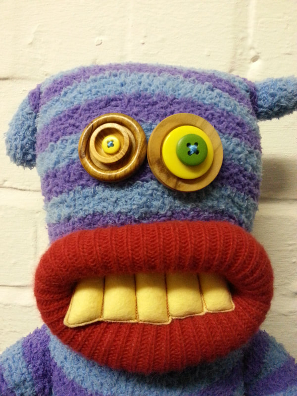 Franklyn the sock monster, created by Rottensocks